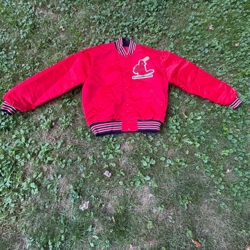 Vintage St Louis Cardinals Starter Nylon Bomber Jacket Mens MLB Baseball